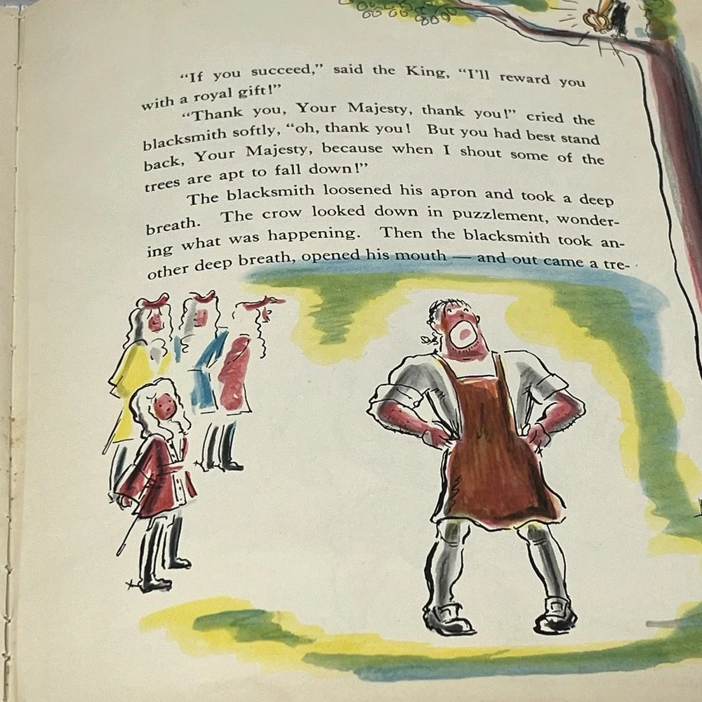 Vintage 1950 The King and the Noble Blacksmith Hardcover Book Jacob Blanck Dust